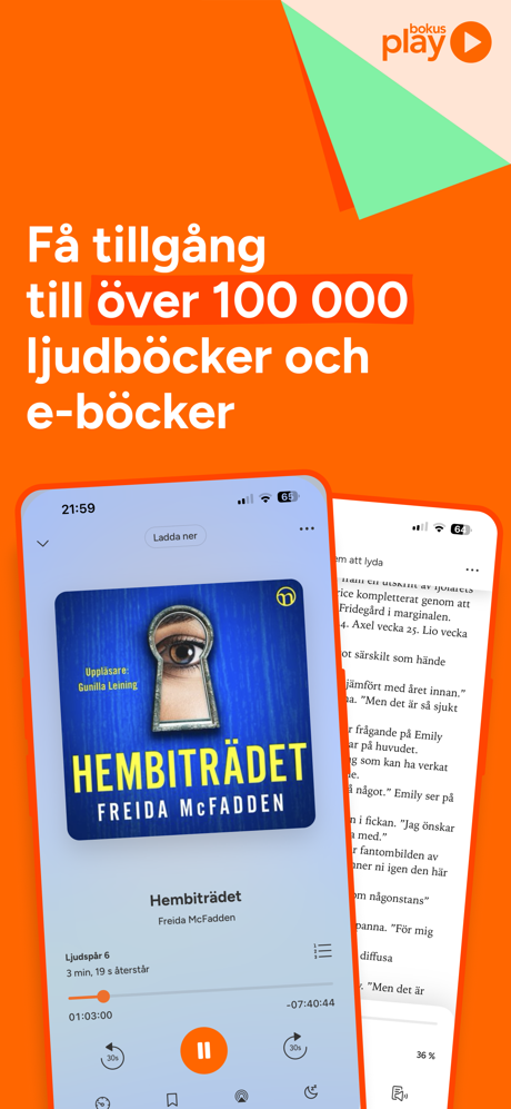 Bokus Play Ljudböcker E-böcker screenshot 1