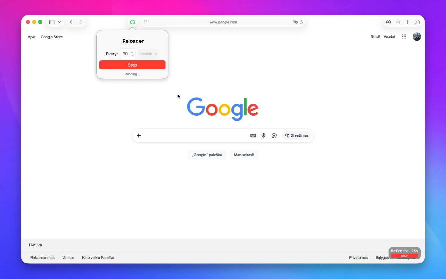 Reloader: Web Auto Refresh