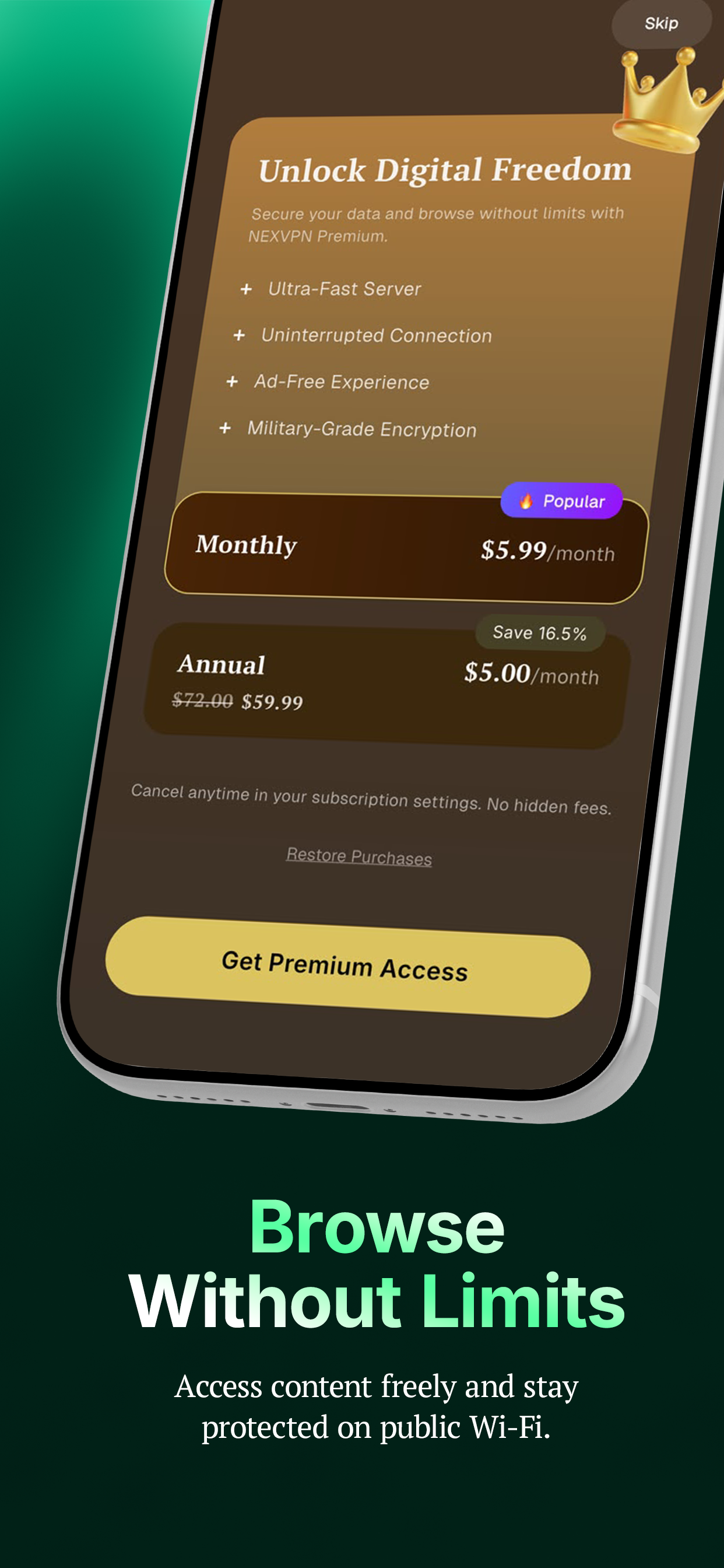 NexVPN: Fast & Private VPN