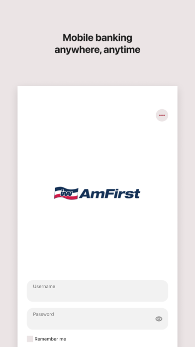 Screenshot 1 of AmFirst Digital Banking App