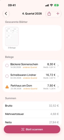 Belege – Bons scannen Screenshot 1 of 3