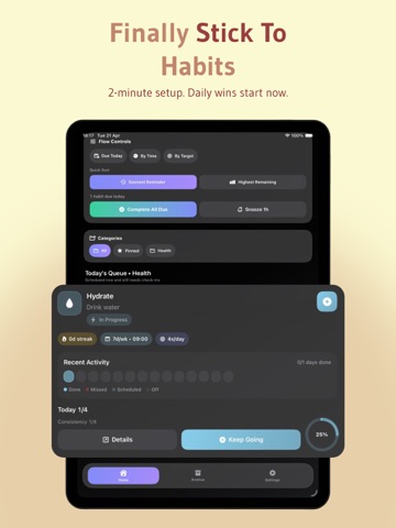 Tracking Habit: Daily Goals iPad screenshot