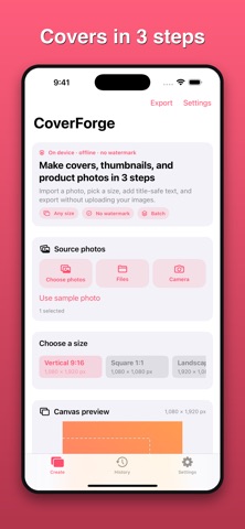 CoverForge: Thumbnail Maker Screenshot 1 of 6