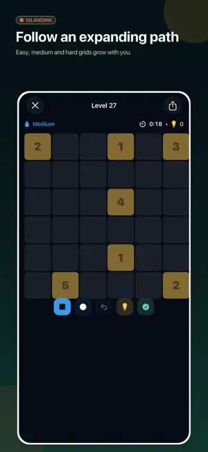 IslandInk: Nurikabe Daily screenshot 3