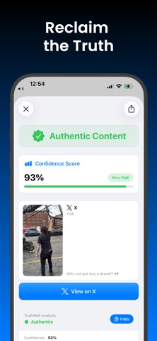 TruthWall: AI Detection iPhone screenshot