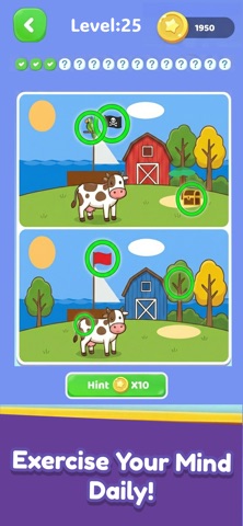 Spot the Difference Fun Puzzle iPhone screenshot