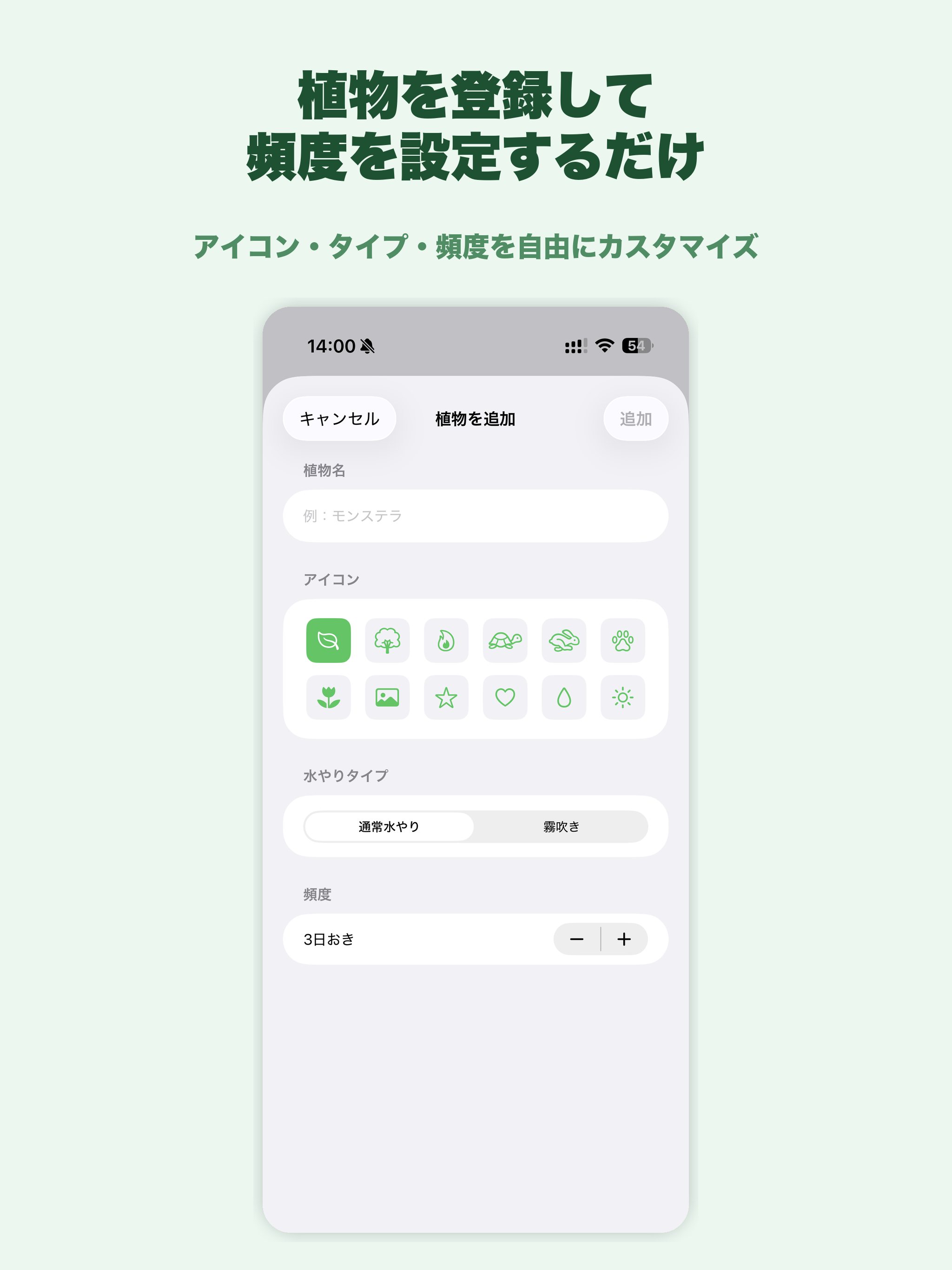 たまには水やり