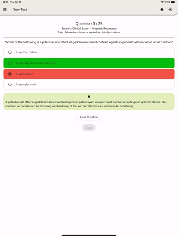 Medical Radiation Exam Test iPad screenshot