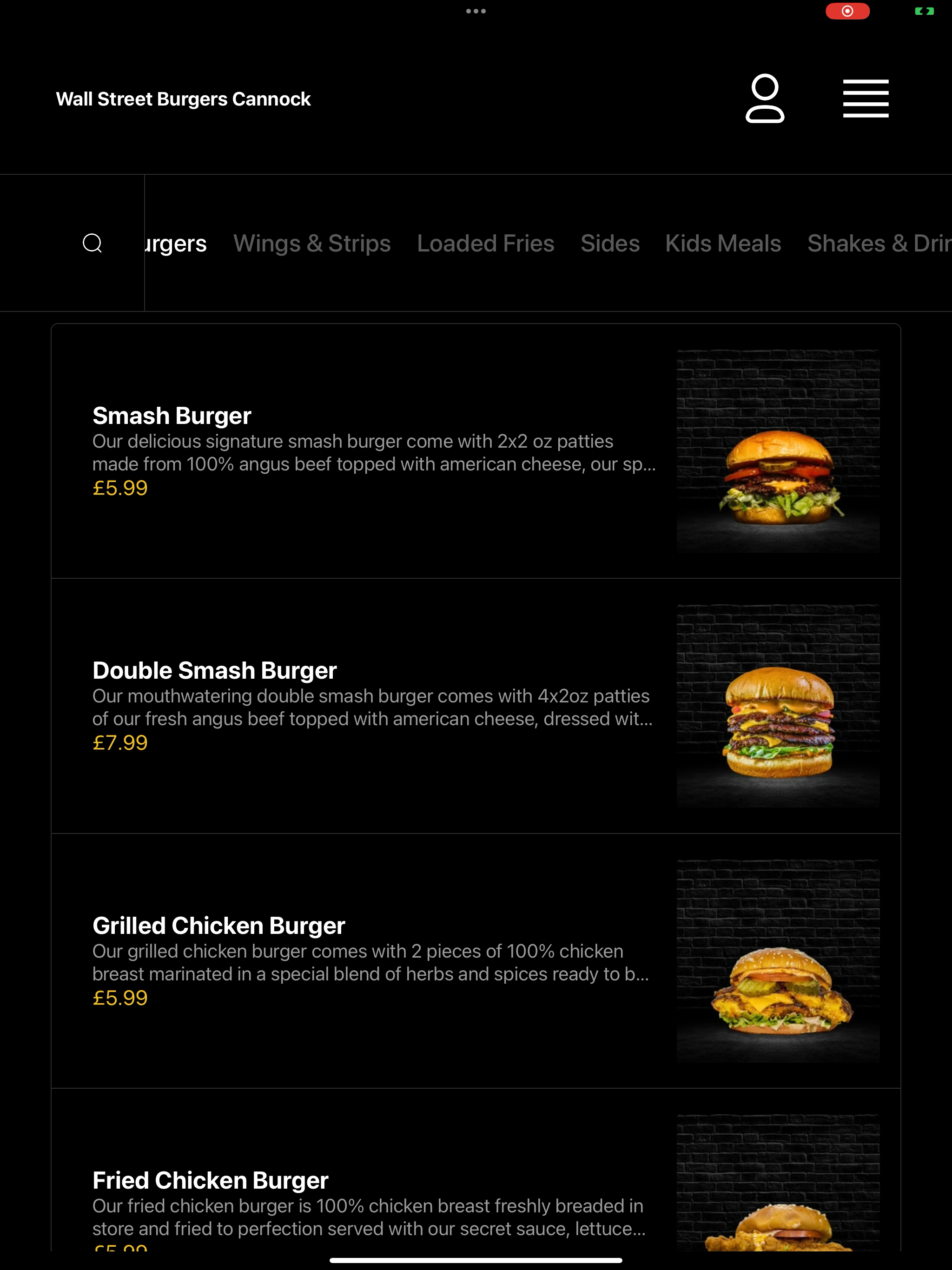 Wall Street Burger Cannock screenshot 13