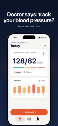 Systo: Blood Pressure Log screenshot 1