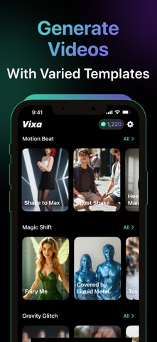 Vixa – AI Video Generator iPhone screenshot