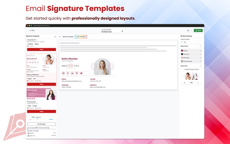 Esigen Signature Generator screenshot
