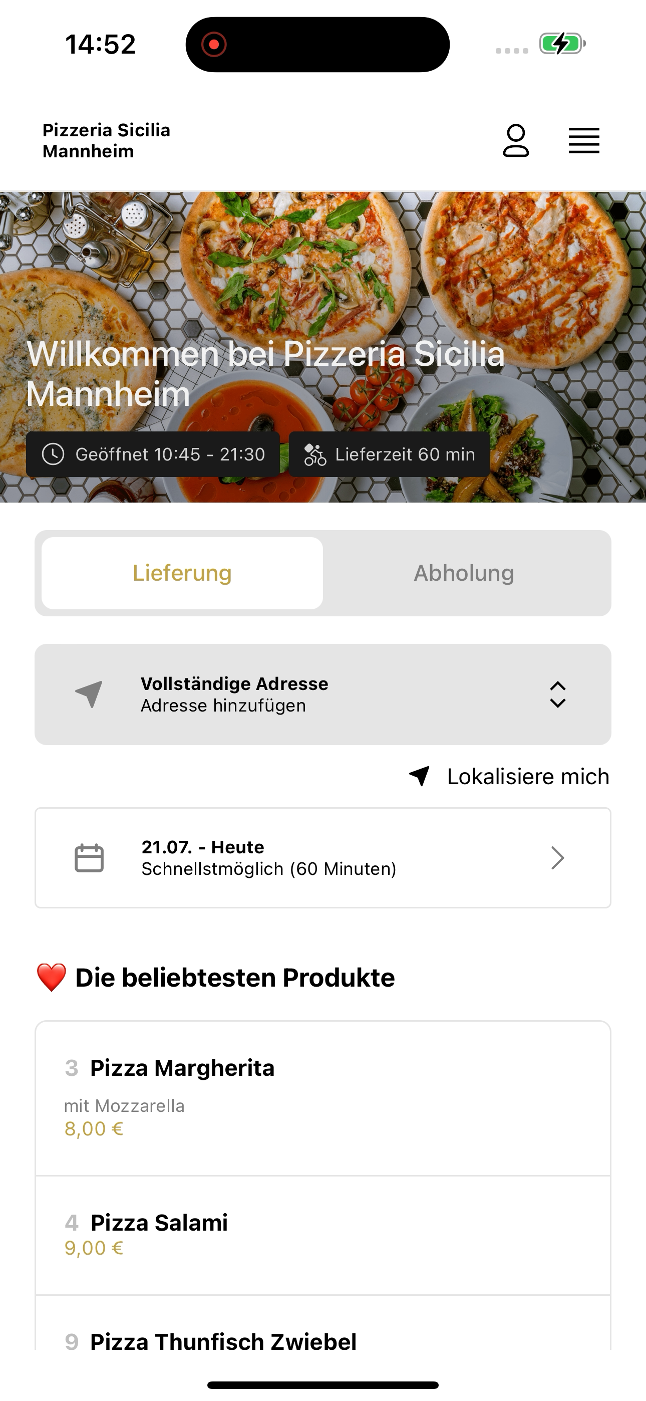 Pizzeria Sicilia Mannheim screenshot 6