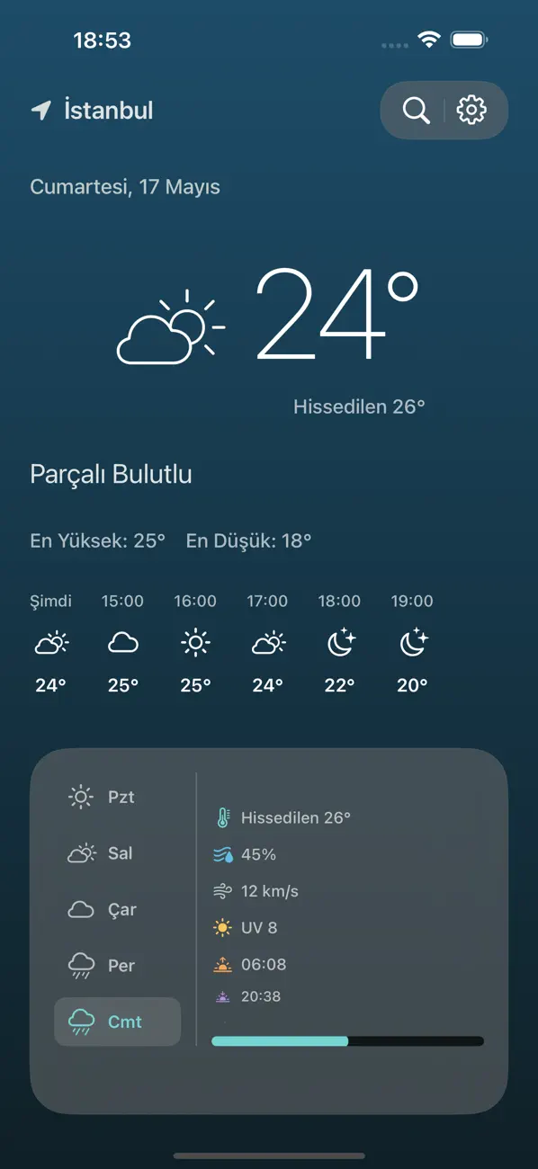 Screenshot #1 pour Hava Durumu - Günlük