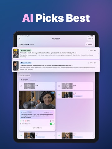 Clipolette: AI Clips, Captions screenshot