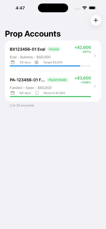 PropDesk: Prop Firm Tracker screenshot 4 of 5
