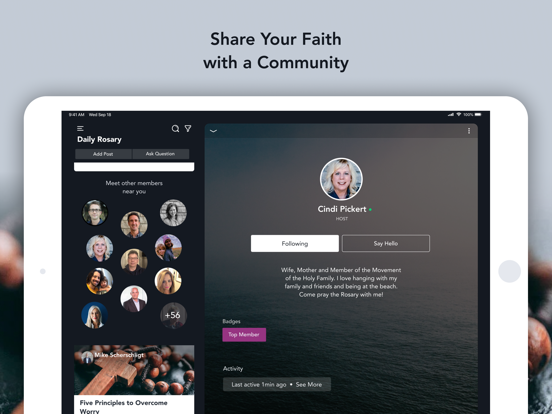 Daily Rosary Meditations iPad screenshot 2 - Reference app