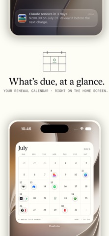 Duefolio: Subscription Tracker Screenshot 2 of 8