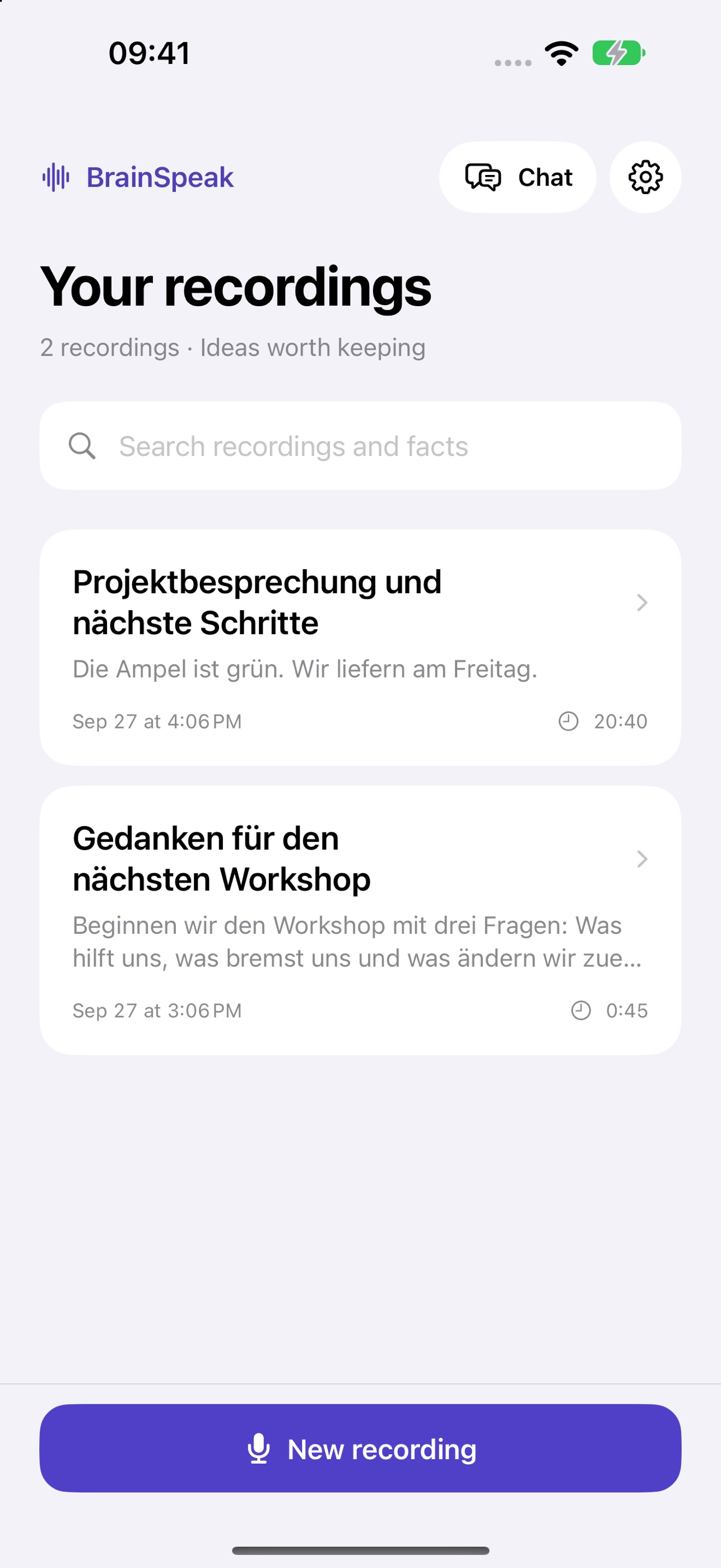 Screenshot 1 of BrainSpeak
