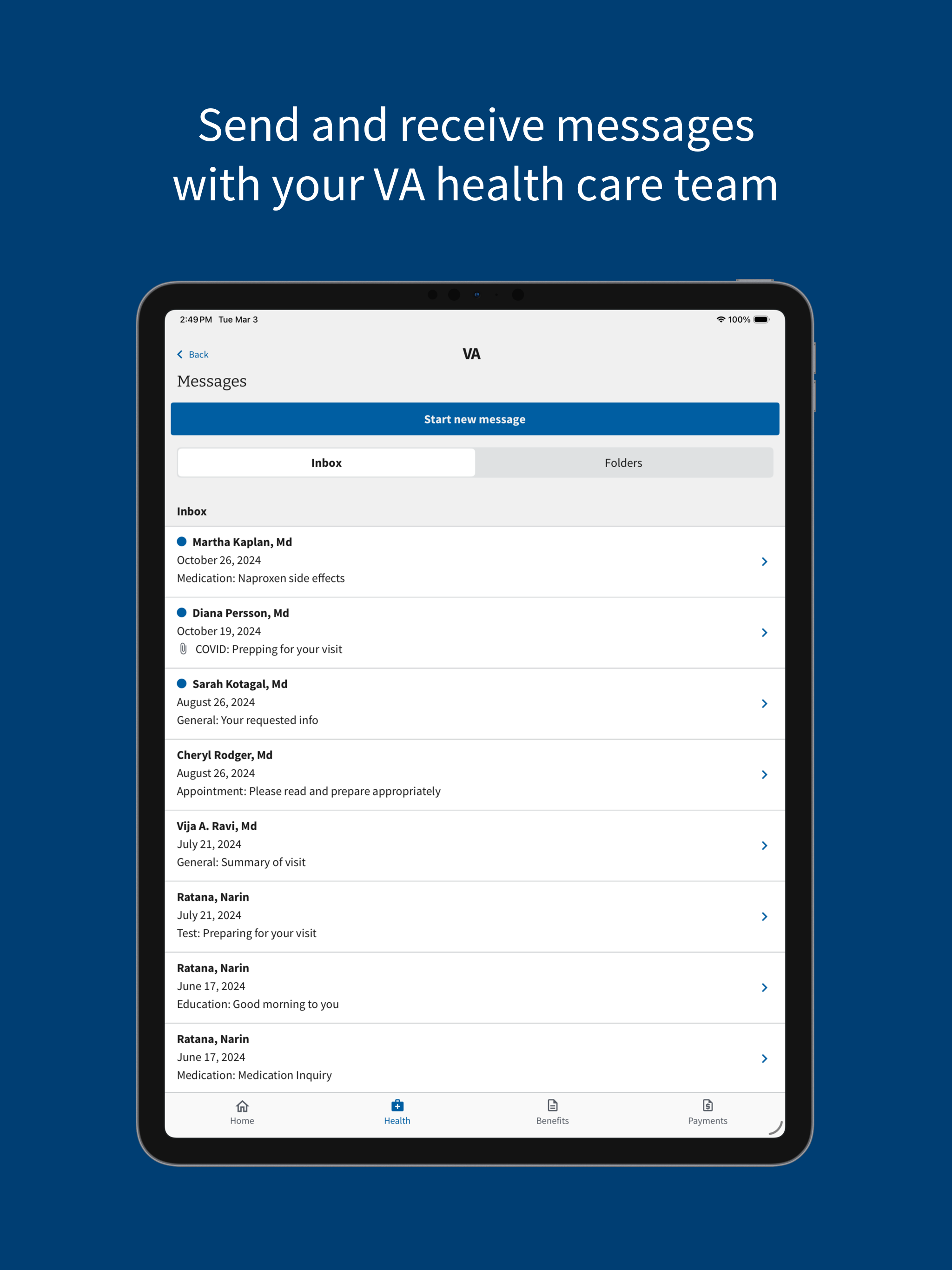 VA: Health and Benefits