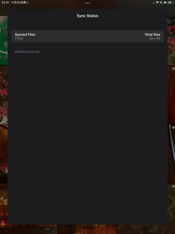 PhotoSync iPad screenshot