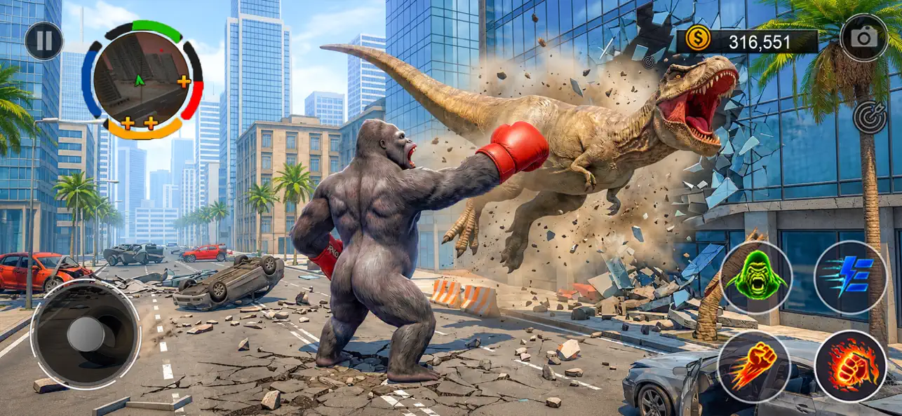 Screenshot #3 pour Big Angry Gorilla City Smash