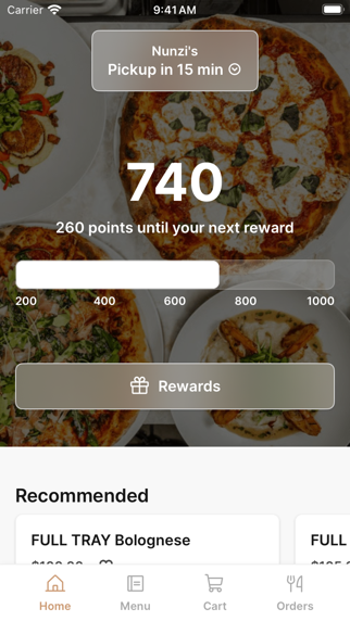 Nunzi's app screenshot