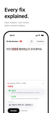 Fix My Korean: Grammar Check Screenshot 2 of 5