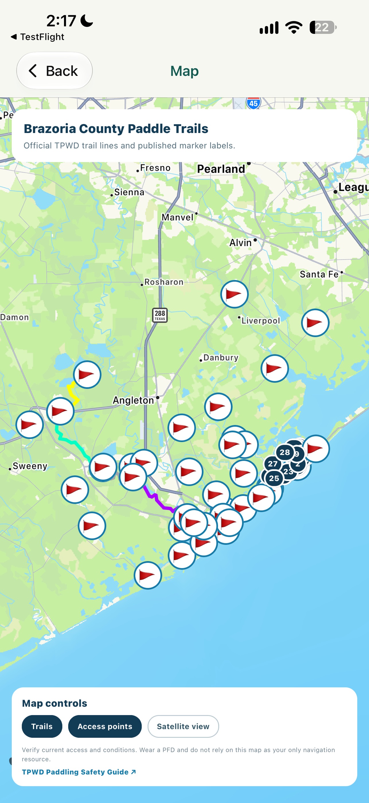 Screenshot 3 of Brazoria County Paddle Trails