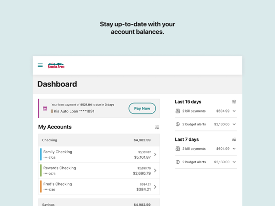 Screenshot #5 pour Sandia Area FCU Mobile Banking
