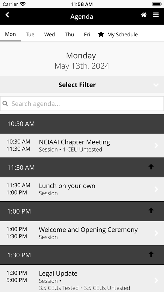 #2. NC/SC IAAI Events (iOS) By: Results at Hand Software LLC