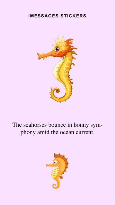 Bubble Seahorse Stickers Screenshot