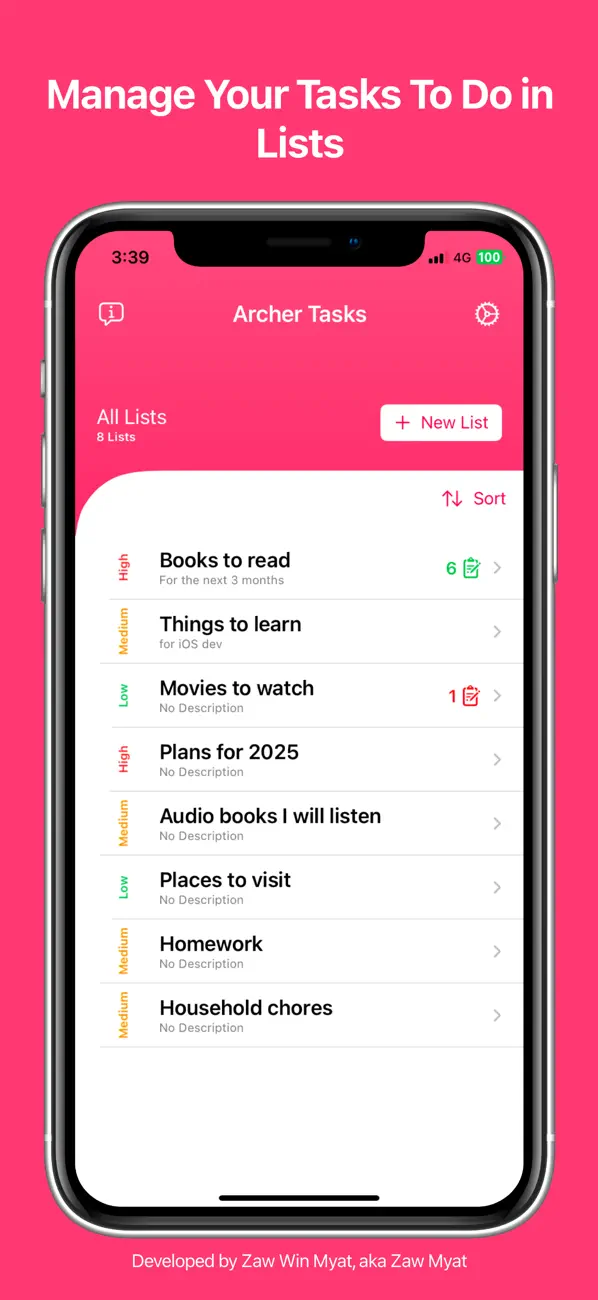 Screenshot #1 pour Archer Tasks
