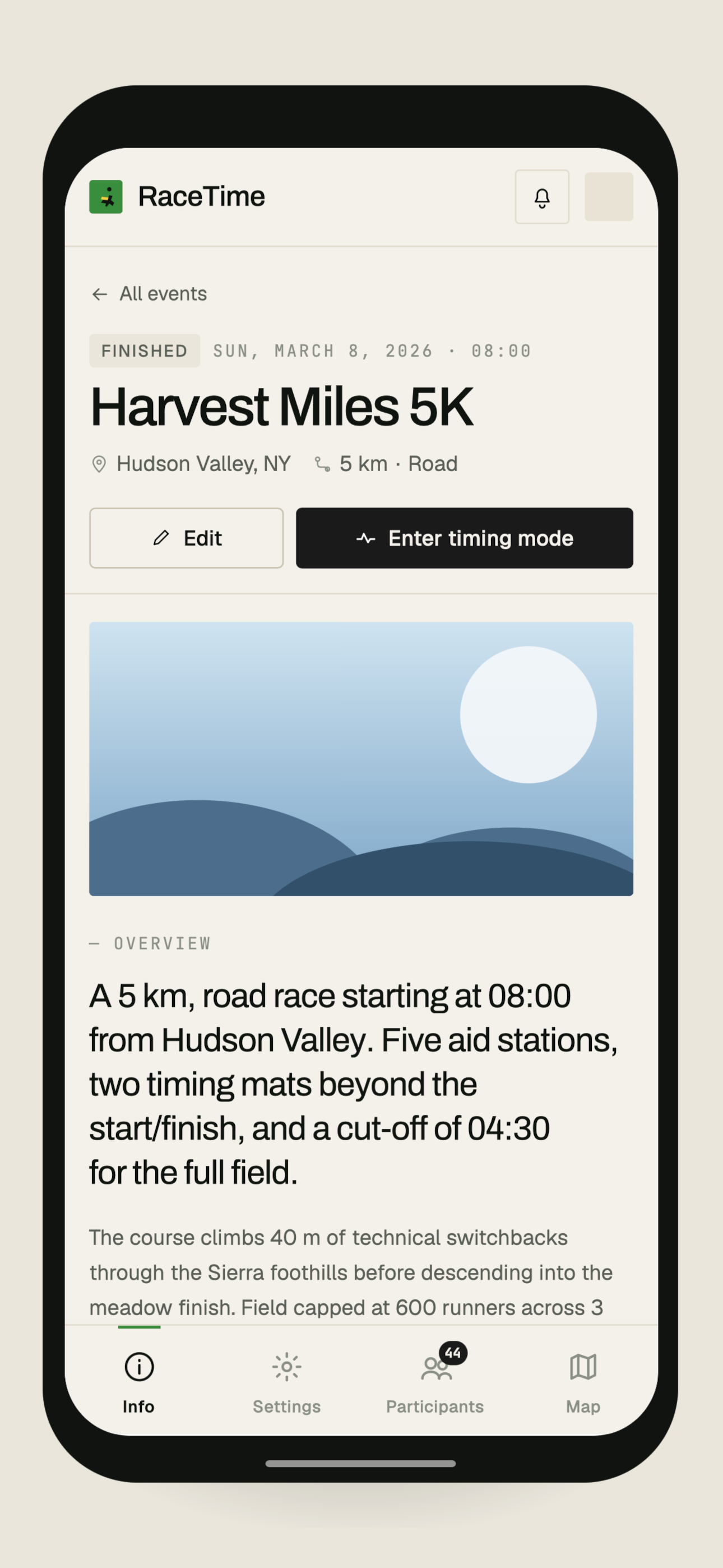 Manage race with RaceTime screenshot 2