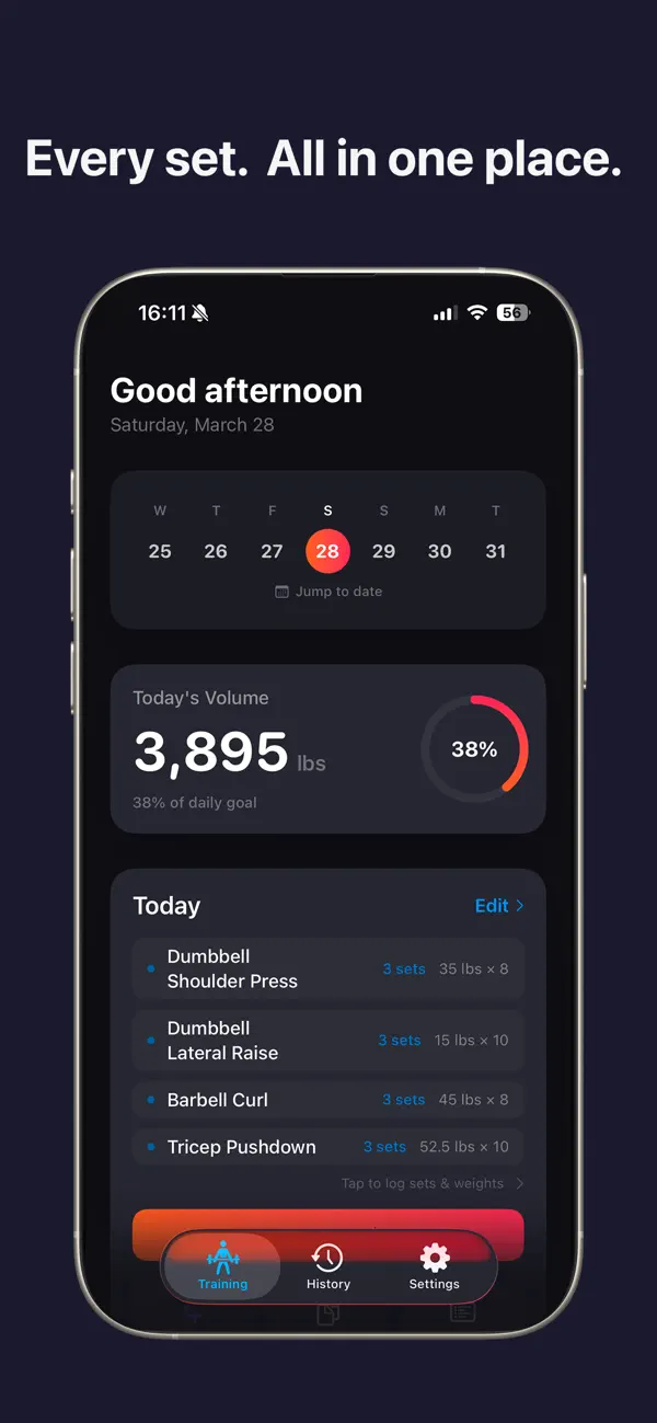 Muscle Gym Diary Screenshot 1