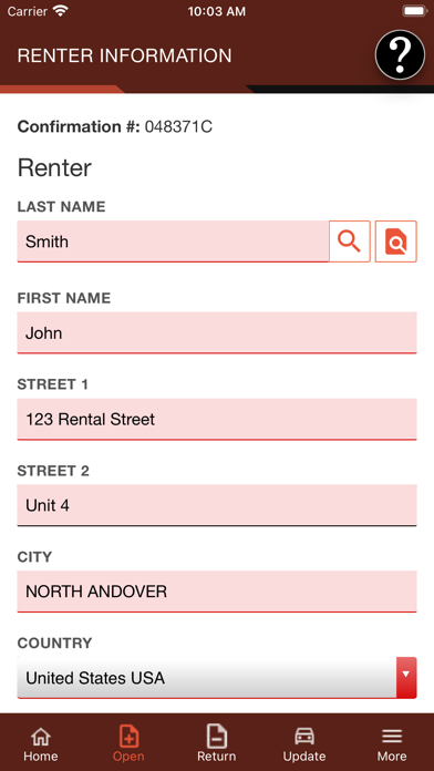 TSD Rental Screenshot