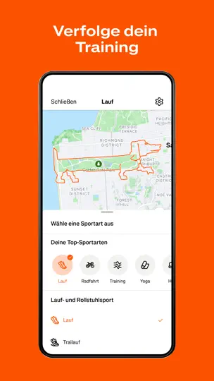 Screenshot von Strava: Laufen & Radfahren auf dem iPhone 2
