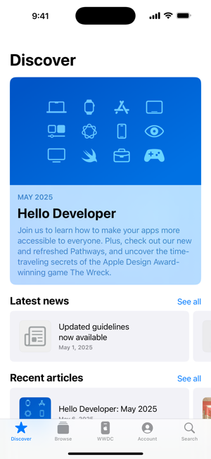 ‎Apple Developer Screenshot