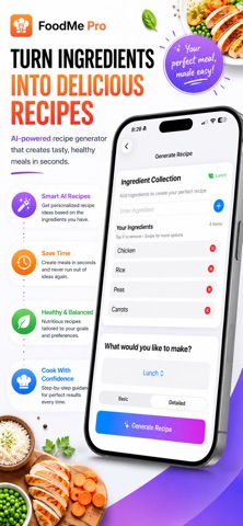 FoodMe Pro iPhone screenshot