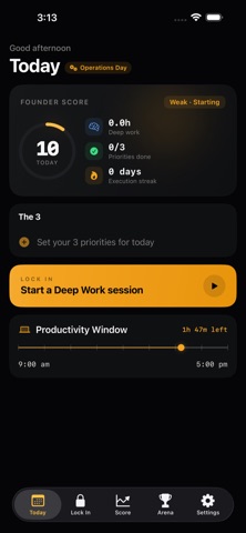 Founder Focus screenshot