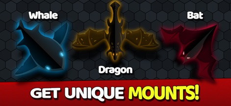 EvoWars.io - Explore the extensive customization options, including unique mounts like the powerful Dragon and agile Bat, to personalize your gameplay experience.