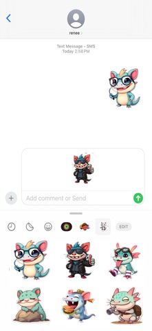冒险者六角螈贴纸 screenshot