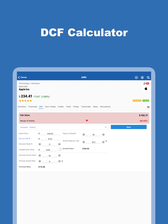 GuruFocus iPad screenshot 4 - Finance app