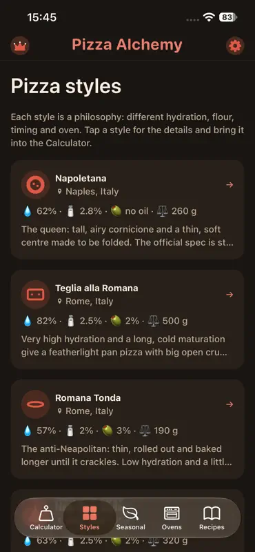 Pizza Alchemy Dough Calculator screenshot 3 of 8