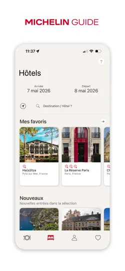 Capture d'écran de Le Guide MICHELIN sur iPhone 6