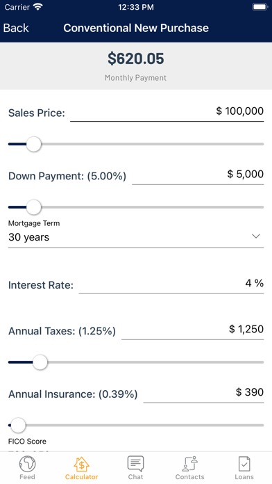 ODNB Mortgage Screenshot