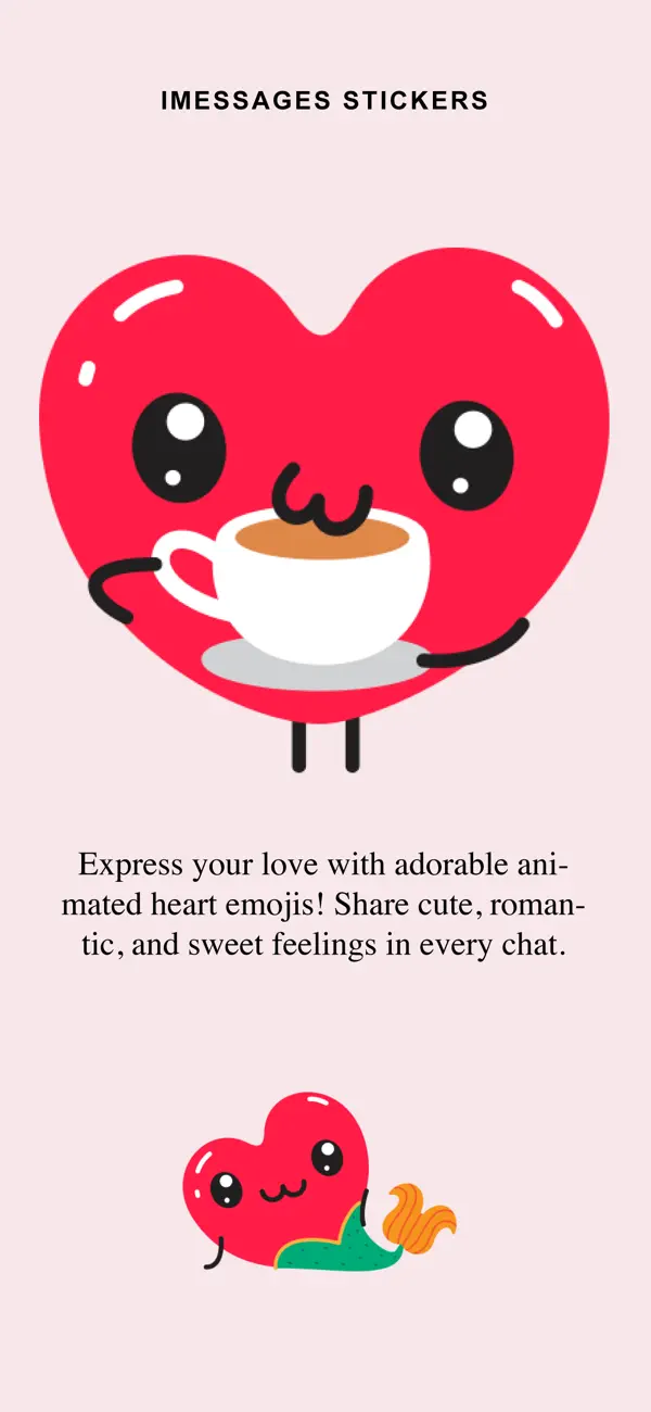 Screenshot #1 pour Animated Heartman Emojis