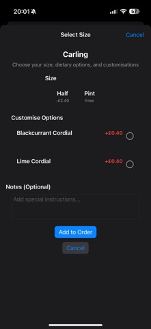 Cirvio Ordering screenshot