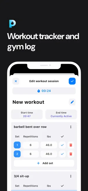 Pumped Workout Tracker Gym Log screenshot 1