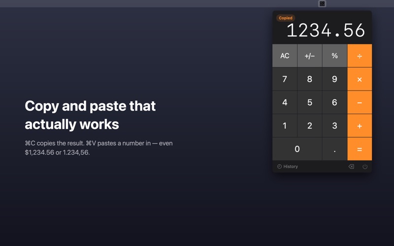 Screenshot #1 pour Calculeta: Menu Bar Calculator